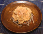 キムチ納豆のパリパリサラダ